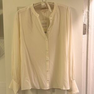 NWT Sézane Léa Blouse Ivory 36 M